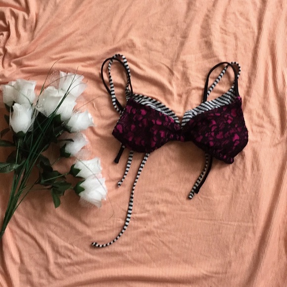 Material Girl one piece paddled swim suit bra Sz:L - Picture 2 of 8